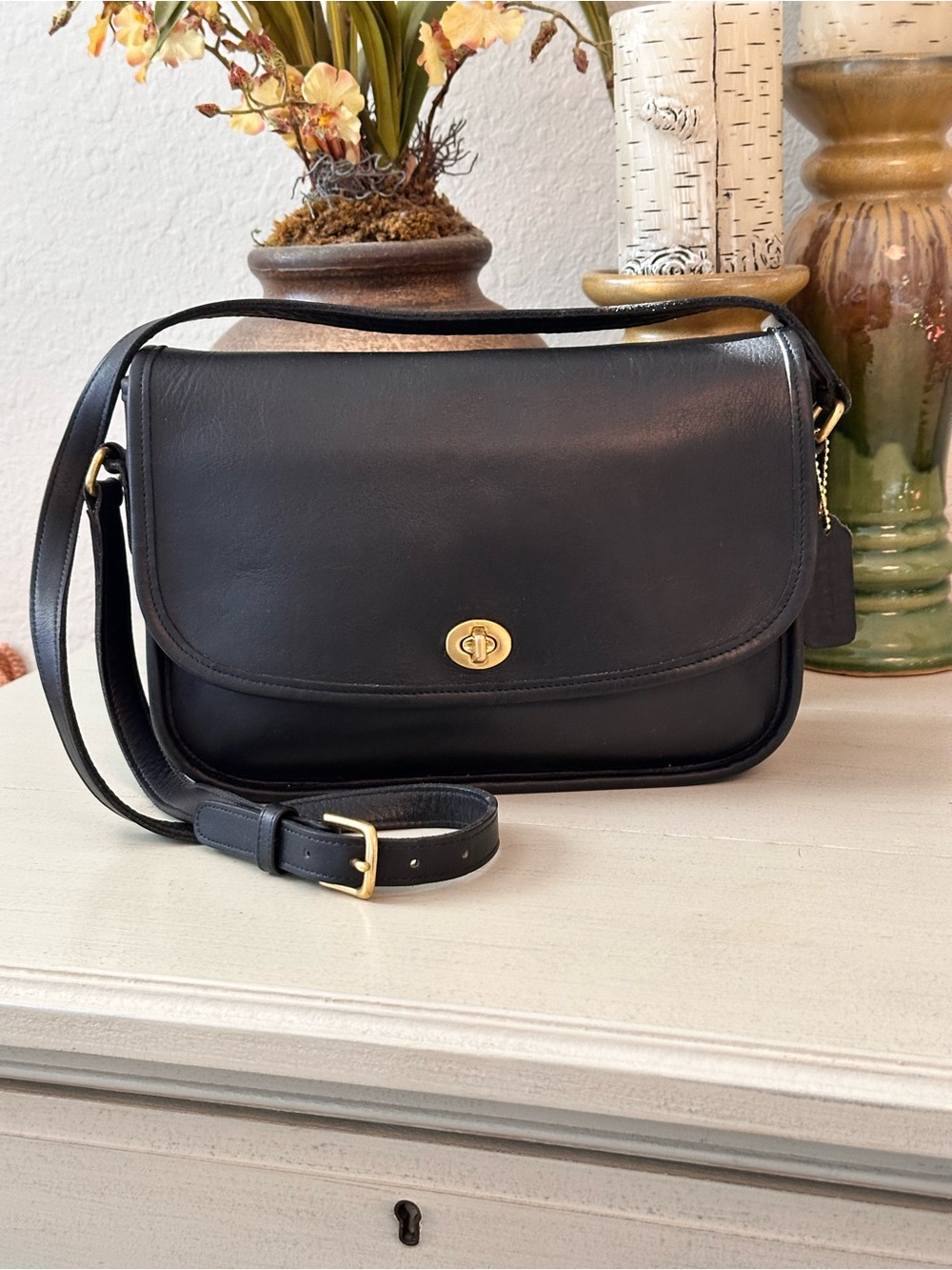 Coach “City Bag” Black Leather #9790 Vintage Restored-EVC